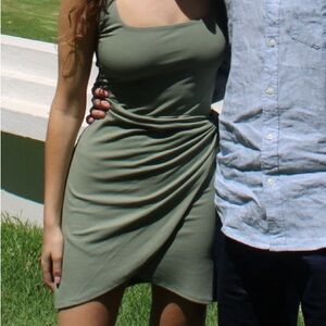 Aritzia Bitter Sage Mini Dress